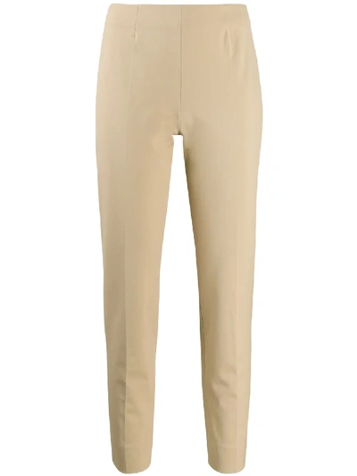 Shop Piazza Sempione Cropped Straight Leg Trousers In Neutrals