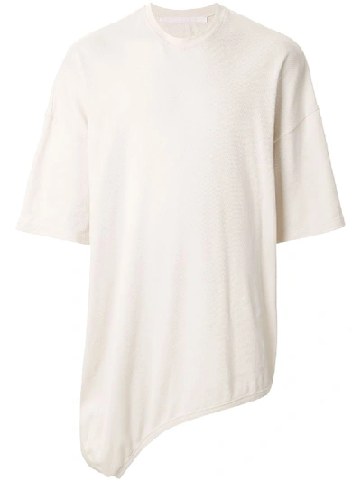 Shop Julius Oversized Asymmetric T-shirt In White