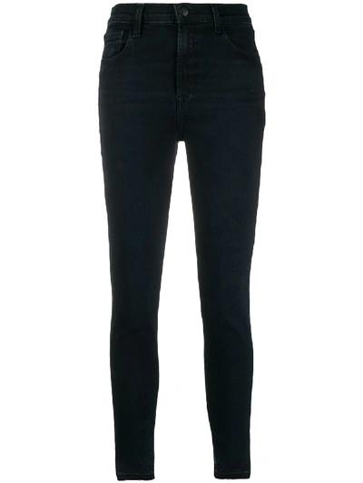 Shop J Brand Leenah Skinny High-rise Jeans In Blue