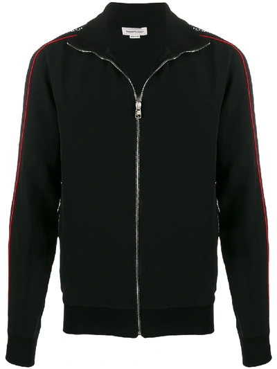 Shop Alexander Mcqueen Logo Tape Track Jacket In Black