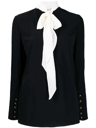 Shop Givenchy Pussy Bow Detail Blouse In Black