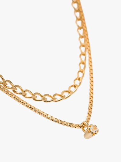 Shop Cornelia Webb 24k Gold-plated Warped Double Chain Topaz Necklace