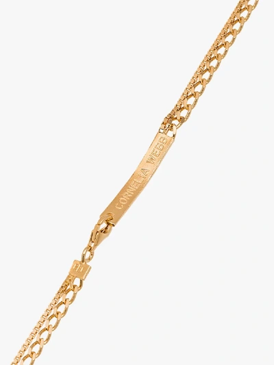 Shop Cornelia Webb 24k Gold-plated Warped Double Chain Topaz Necklace