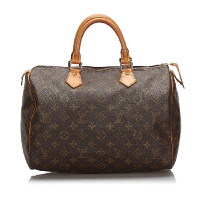 Pre-owned Louis Vuitton Monogram Speedy 30 In Black