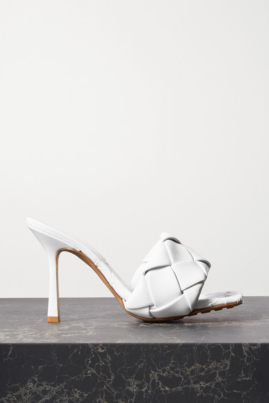 white sandal mules