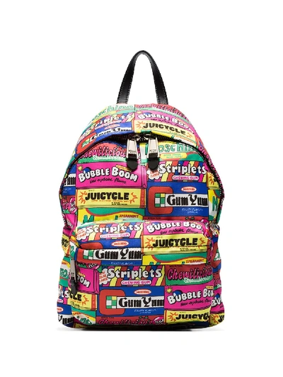 Shop Moschino Patchwork Sweets Print Backpack In White