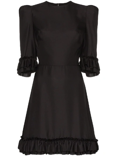 Shop The Vampire's Wife Frilled Festival Mini Dress In Black