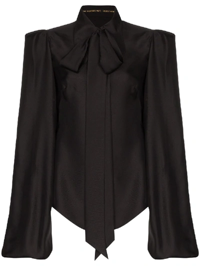 Shop The Vampire's Wife Exaggerated Sleeve Shirt In Black
