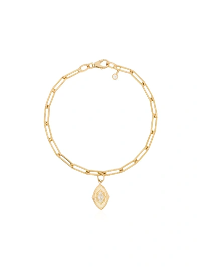 Shop Jade Trau 18kt Gold Maverick Diamond Bracelet In Metallic