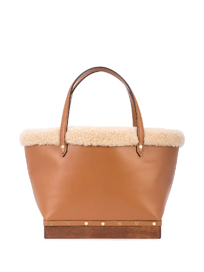 Shop Altuzarra Clog Small Tote Bag In Brown