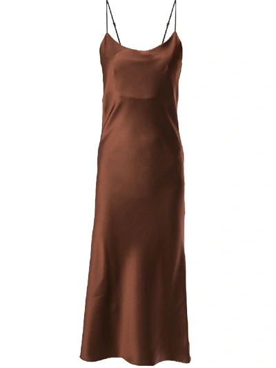 Shop Christopher Esber Tie-back Cami Dress In Brown