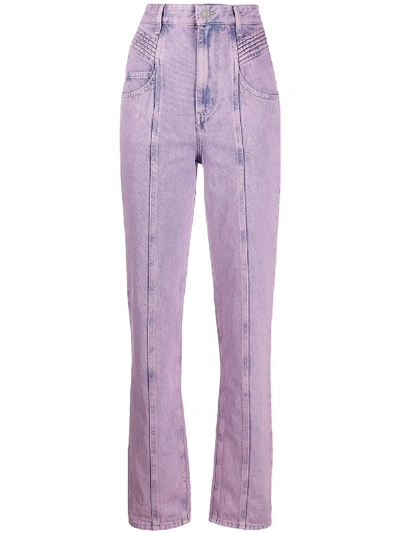 Shop Isabel Marant Étoile Henoya High-rise Straight Jeans In Pink
