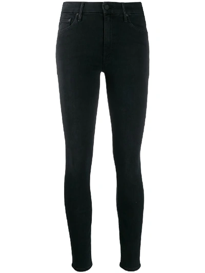 Shop Mother Looker High-rise Skinny Jeans In Black