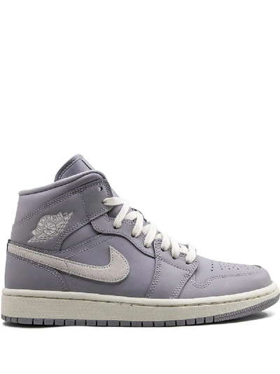 Shop Jordan Air  1 Mid "light Bone" Sneakers In Grey