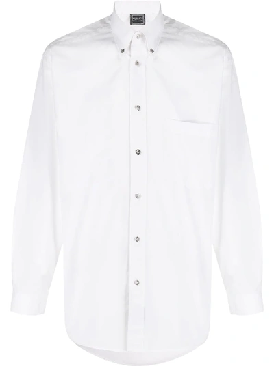 Pre-owned Versace 1990's Medusa Buttons Shirt In White