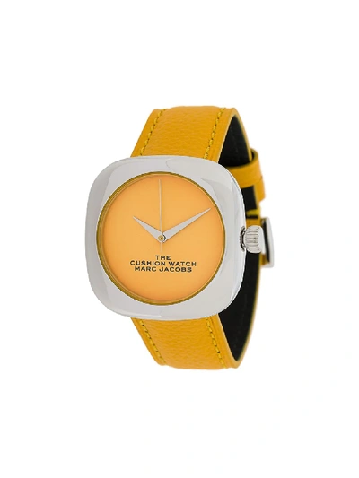 Shop Marc Jacobs Watches 'the Cushion' Armbanduhr In Yellow