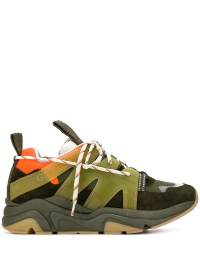 Shop Ganni Tech Sneakers In Green