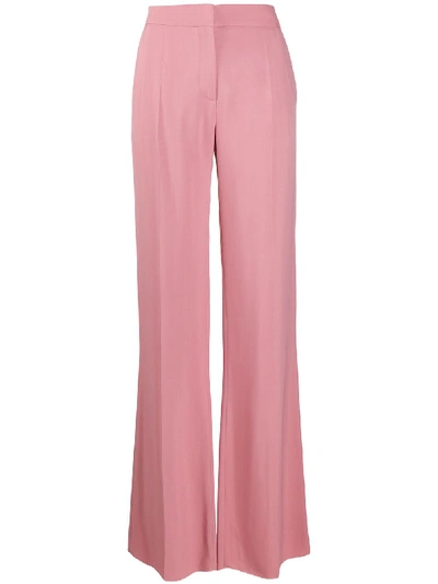 Shop Valentino Tailored Wide-leg Trousers In Pink