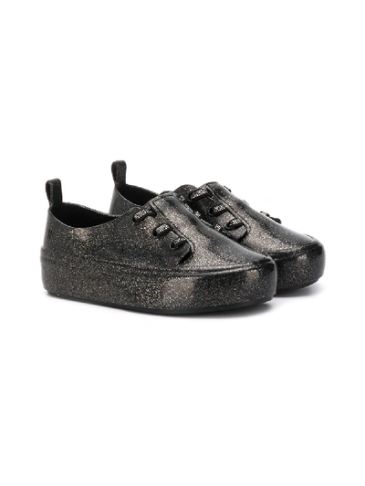 Shop Mini Melissa Sneakers Im Glitter-look In Black