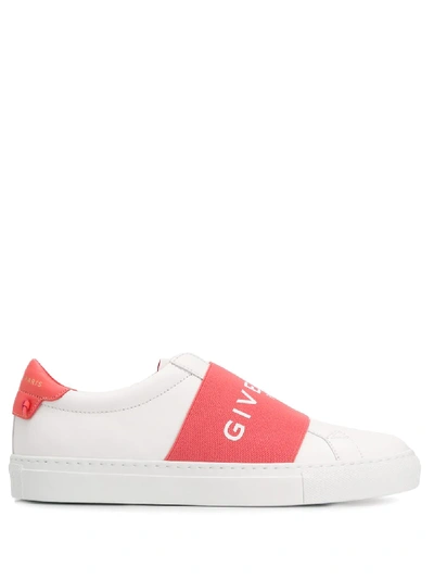 Shop Givenchy Logo Print Low-top Sneakers In White