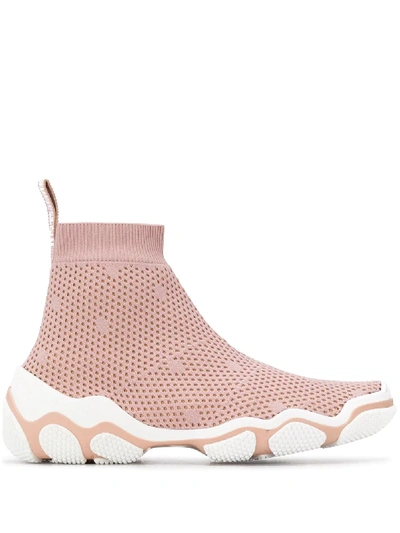 Shop Red Valentino Red(v) Glam Run Sneakers In Pink