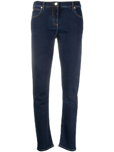 Shop Valentino High-rise Straight Leg Jeans In 蓝色