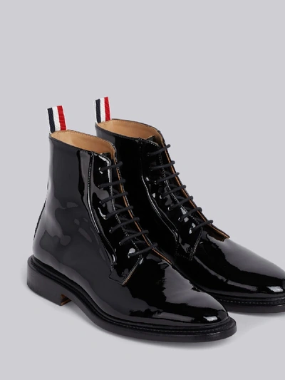 Shop Thom Browne Soft Leather Blucher Boot In Black