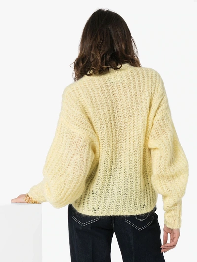 Shop Isabel Marant Inko Mohair Wool Knit Sweater In Yellow