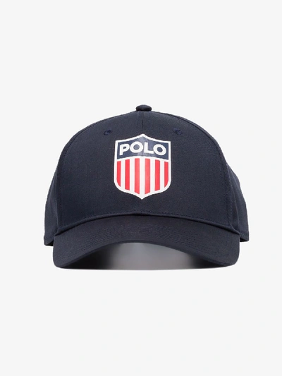 Shop Polo Ralph Lauren Blue Usa Logo Baseball Cap