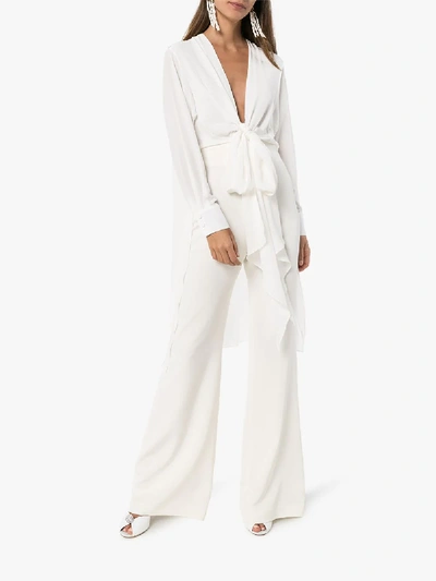 Shop Silvia Tcherassi 'heidy' Jumpsuit Mit Gürtel In White