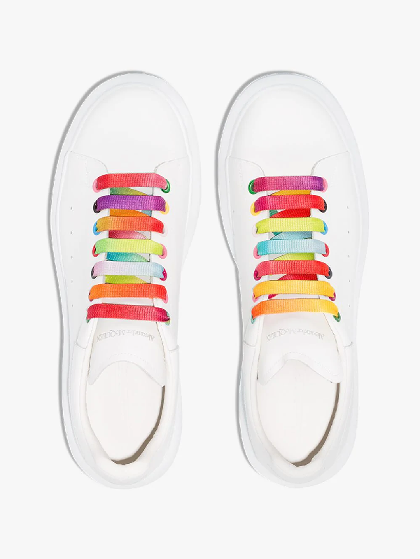 Alexander Mcqueen Multicoloured Laces Chunky Sneakers In 9035 Whtmul ...