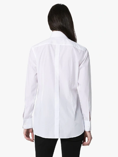 Shop Dolce & Gabbana Embellished Tuxedo Shirt In White