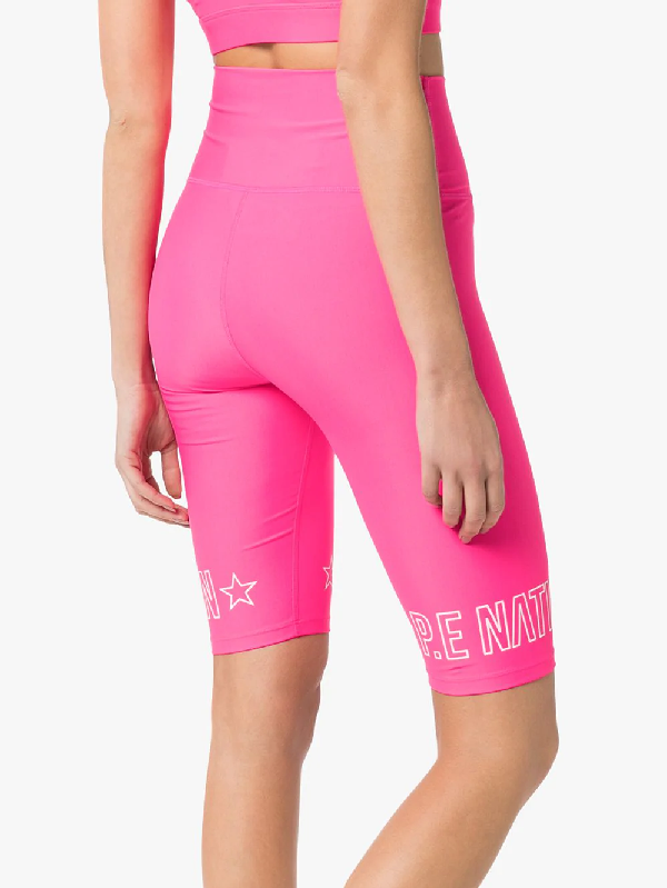 P.e Nation Swish Athletic Biker Shorts In Pink | ModeSens