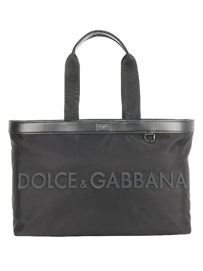 Shop Dolce & Gabbana Shopping Bag In Nero/nero