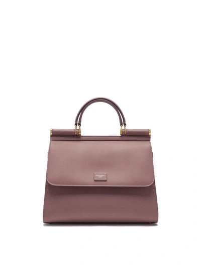 Shop Dolce & Gabbana Mini Sicily Tote In Rosa Polvere