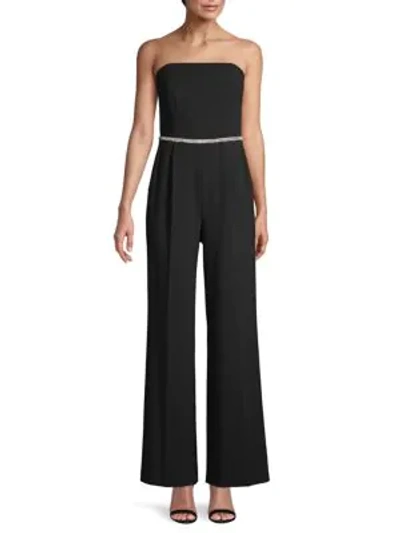 Shop Calvin Klein Embellished-waist Jumpsuit In Black
