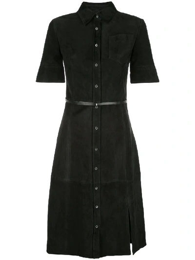 Shop Altuzarra Kieran Button-down Shirt Dress In Black