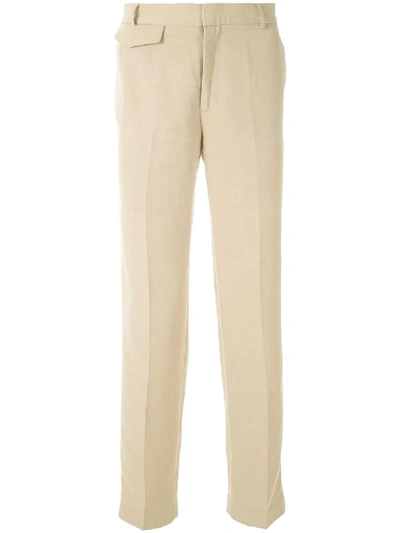 Shop Egrey Tailored Straight Trousers In Neutrals