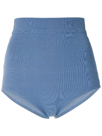 Shop Egrey Classic High Waisted Bikini Bottom In Blue