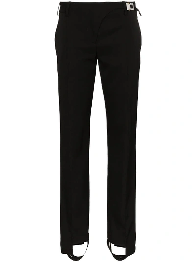 Shop Alyx Stirrup Slim-leg Trousers In Black