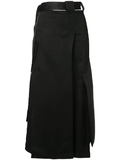 Shop Christopher Esber Tailored Vent Skirt In Black