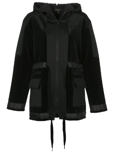 Shop Alala Zipped Hooded Jacket In Black