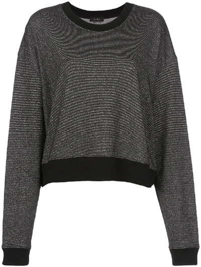 Shop Alala Two-tone Oversized Sweatshirt In Black