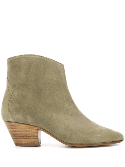 Shop Isabel Marant Dacken Ankle Boots In Green