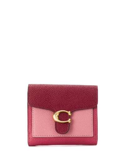 Shop Coach Tabby Colour-block Bifold Wallet In Pink