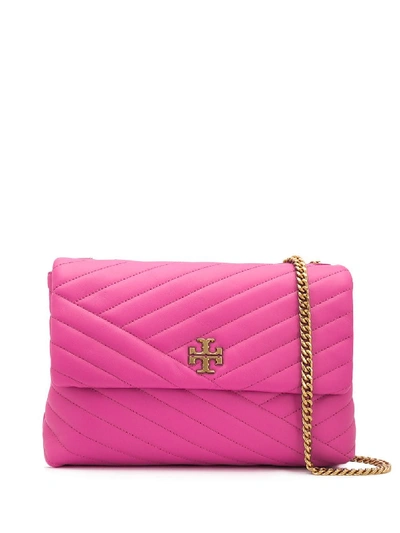 Shop Tory Burch Kira Quilted Cross Body Bag In Pink