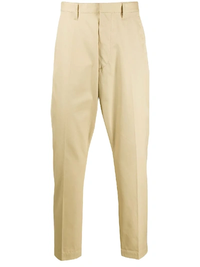 Shop Dsquared2 Aviator Fit Chinos In Neutrals