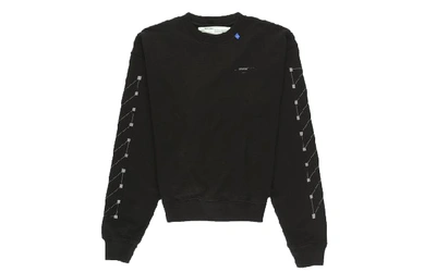 Pre-owned Off-white Diag Backbone Sweatshirt Black/silver