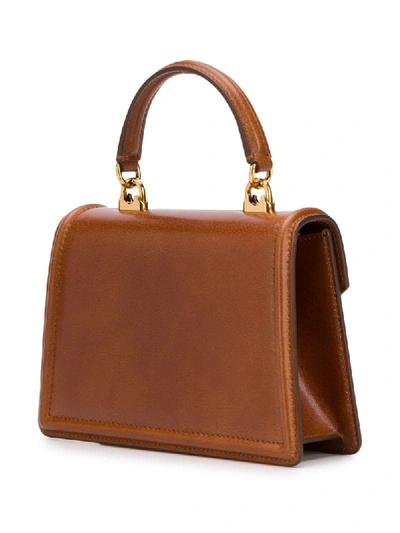 Shop Dolce & Gabbana Nano Devotion Tote Bag In Brown