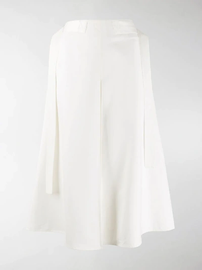Shop Marni Side Belts A-lined Skirt In White